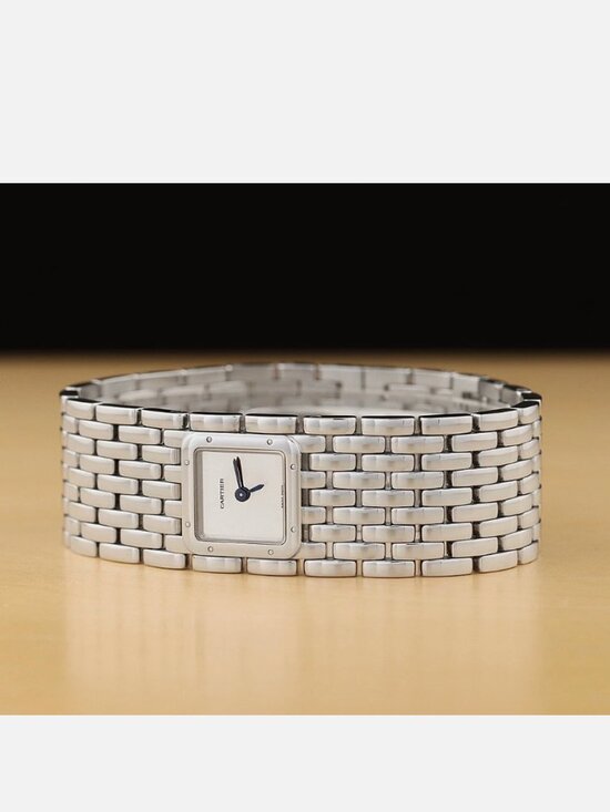 CARTIER WOMENS PANTHERE SILVER WATCH 21MM main image 5